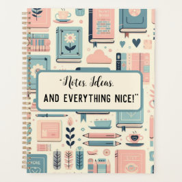 Personalisierte Bücher und Pflanze in der Pastager Planer