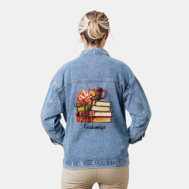 Personalisierte Bücher und Tee Jeansjacke (Modell)