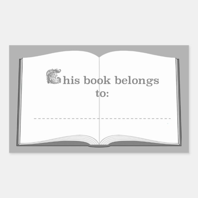 Personalisierte Buchkleber (dieses Buch gehört zu) Rechteckiger Aufkleber (Vorderseite)