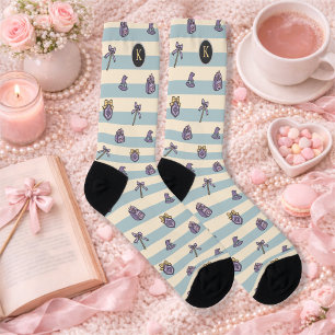 Personalisierte Buchliebhaberin Akademie Zauberer Socken