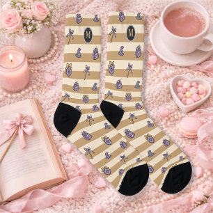 Personalisierte Buchliebhaberinnen-Akademie-Zauber Socken