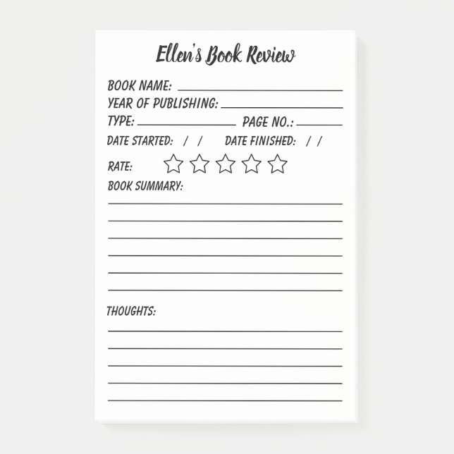 Personalisierte Buchprüfung & Infos Post-it Klebezettel (Vorderseite)