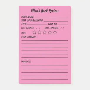 Personalisierte Buchprüfung und Info-Hinweise Post-it Klebezettel