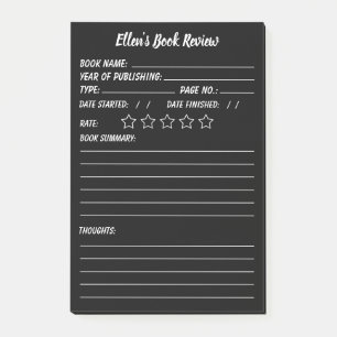 Personalisierte Buchprüfung und Info-Hinweise Post-it Klebezettel