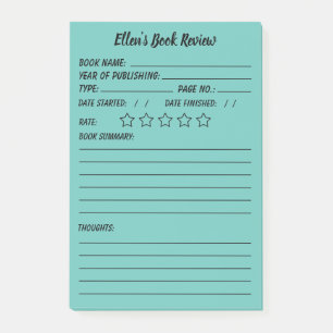 Personalisierte Buchprüfung und Info-Hinweise Post-it Klebezettel