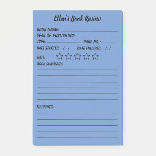 Personalisierte Buchprüfung und Info-Hinweise Post-it Klebezettel