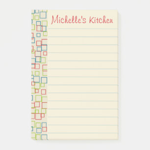 Personalisierte Buchse "Bright Kitchbox" Anmerkung Post-it Klebezettel