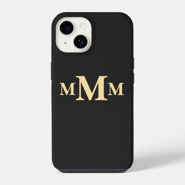 Personalisierte Buchstaben "M"-Monogramm-Vorlage iPhone Hülle (Rückseite)