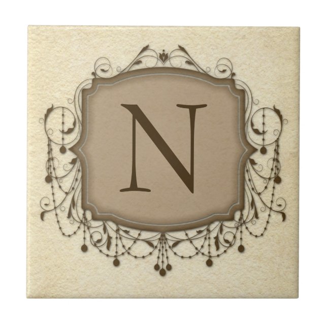 Personalisierte Buchstabenfliesen, dekorativer Kro Fliese (Vorderseite)