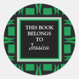 Personalisierte Buchzeichen dieses Buches gehören  Runder Aufkleber