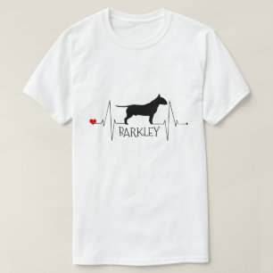 Personalisierte Bull Terrier Liebe Mein Hund Herzs T-Shirt