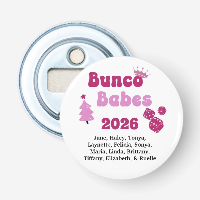 Personalisierte Bunco-Babe  Flaschenöffner (Vorderseite)