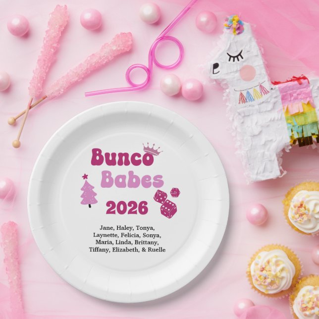 Personalisierte Bunco-Babe  Pappteller (Party)