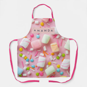 Personalisierte bunte Marshmallow-Streusel Schürze