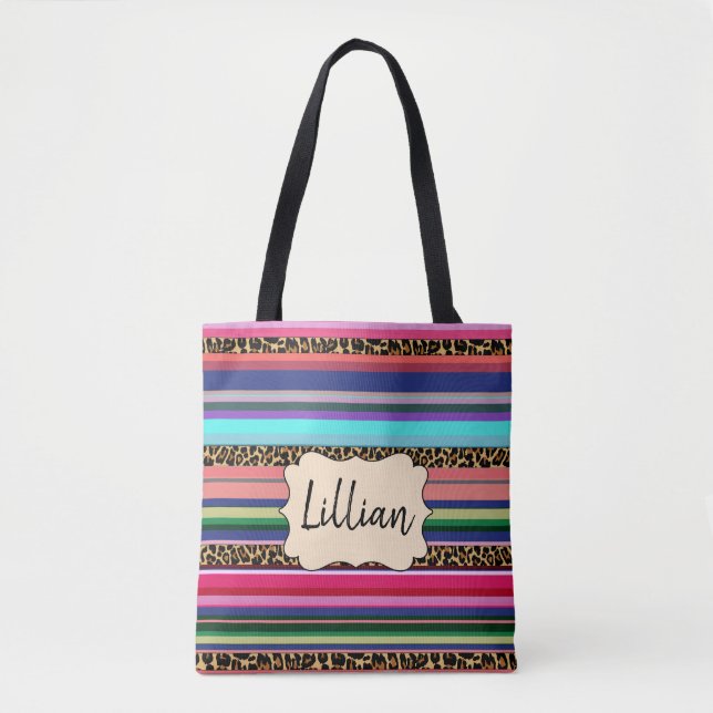 Personalisierte bunte Serape Tasche (Vorderseite)
