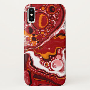 Personalisierte Burgund White Digital Fluid Art Case-Mate iPhone Hülle