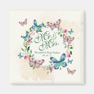Personalisierte Butterfly-Heirat Magnet
