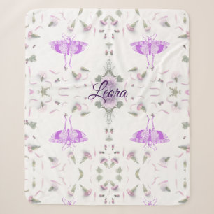 Personalisierte Butterfly-Namensdecke Sherpadecke