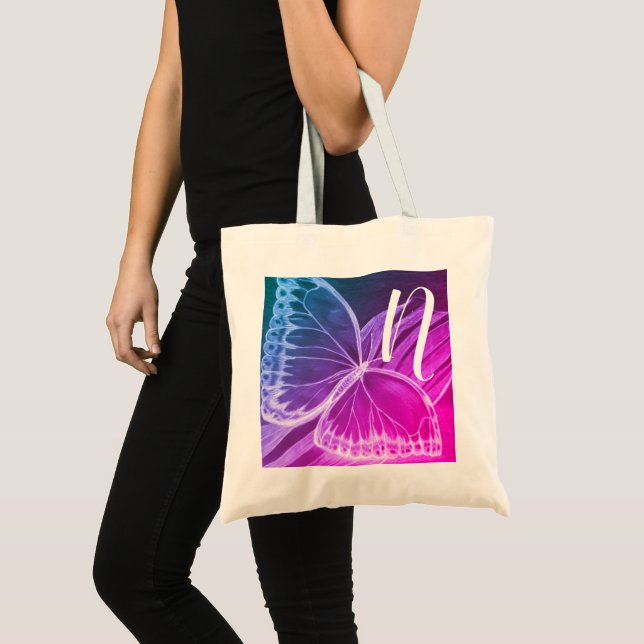 Personalisierte Butterfly Tote Bag Tragetasche (Vorderseite (Produkt))