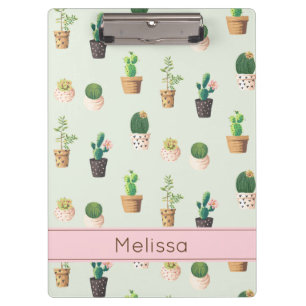 Personalisierte Cactus Print Clipboard Klemmbrett