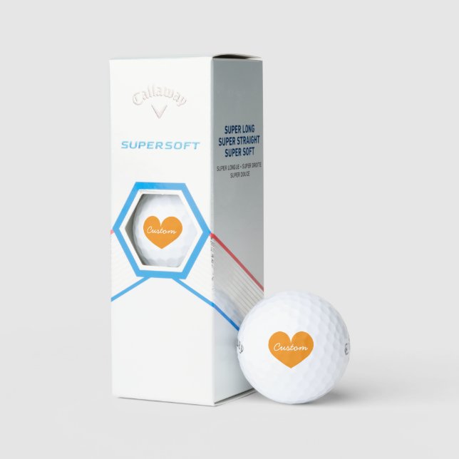 Personalisierte Callaway Golfbälle mit orangefarbe (Verpackung)