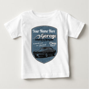 Personalisierte Camaro Garage Baby T-shirt