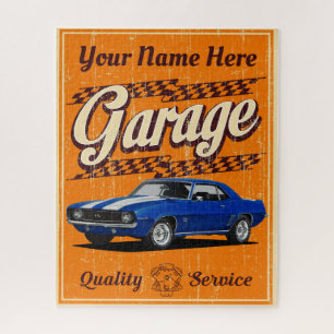 Personalisierte Camaro Garage in Orange Puzzle