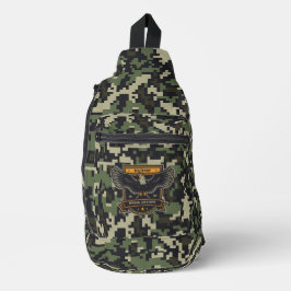 Personalisierte Camouflage im militärischen Stil Crossbody Bag