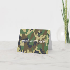 Personalisierte Camouflage-Notecards