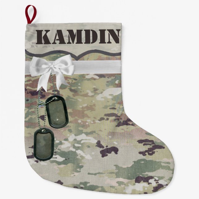 Personalisierte Camouflage-Uniform Camofl der Großer Weihnachtsstrumpf (Vorderseite)
