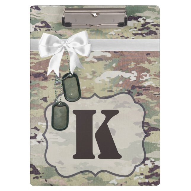 Personalisierte Camouflage-Uniform-Camouflage der Klemmbrett (Vorderseite)