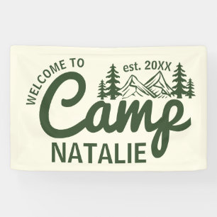 Personalisierte Camp Junggesellinnenparty - Coole Banner