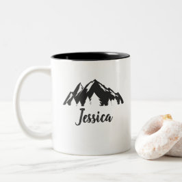 Personalisierte Campfire-Tasse Zweifarbige Tasse