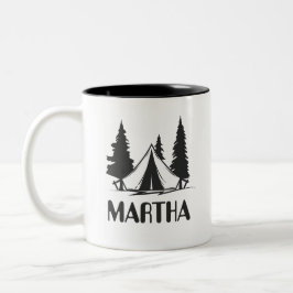 Personalisierte Campfire-Tasse Zweifarbige Tasse