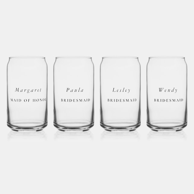 Personalisierte Can Glasses Wedding Party Dosenglas (Vorderseite)