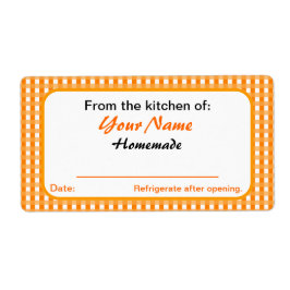 Personalisierte Canning-Labels für Jars Orange-Kar