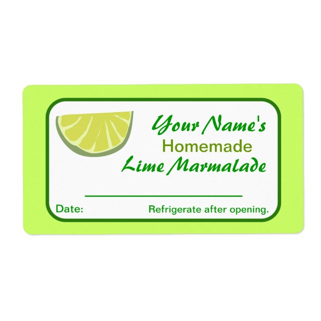 Personalisierte Canning Labels Limon hält Pickles (Vorne)