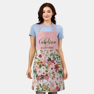 Personalisierte Carolina Floral Schürze