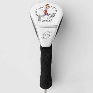 Personalisierte Cartoon-Golfer-Fahrer-Headcover Golf Headcover