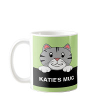 Personalisierte Cartoon-Katzen-Tasse
