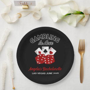 Personalisierte Casino Las Vegas Junggesellinnenab Pappteller