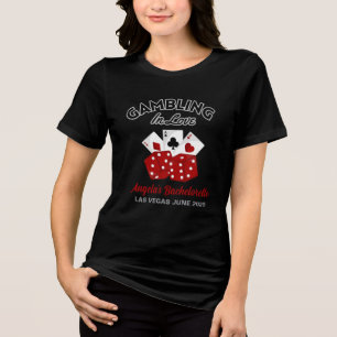 Personalisierte Casino Las Vegas Junggesellinnenab Tri-Blend Shirt