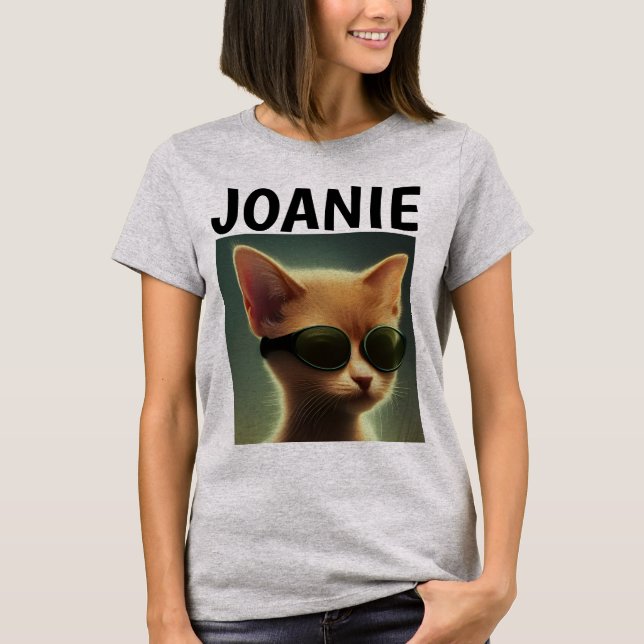 PERSONALISIERTE CAT CUSTOM-MÄDCHEN-T - SHIRT (Vorderseite)