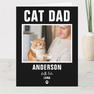 Personalisierte Cat Dad benutzerdefinierte Fotokar Karte