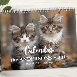 Personalisierte Cat Lover Family Custom Fotos 2025 Kalender