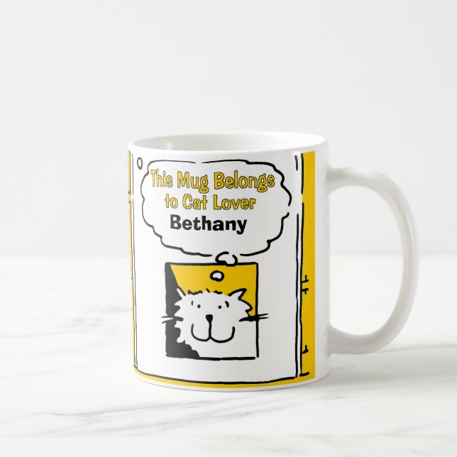 Personalisierte Cat Lover Tasse (Rechts)
