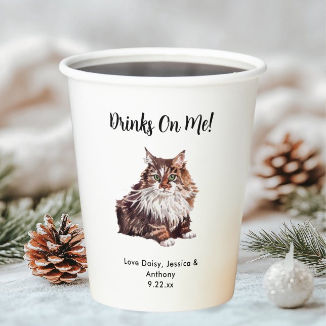 Personalisierte Cat Wedding Pappbecher (Von Creator hochgeladen)