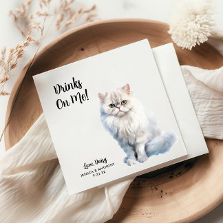 Personalisierte Cat Wedding Serviette
