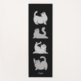 Personalisierte Cat Yoga Mat, Individuelle Name Gy Yogamatte