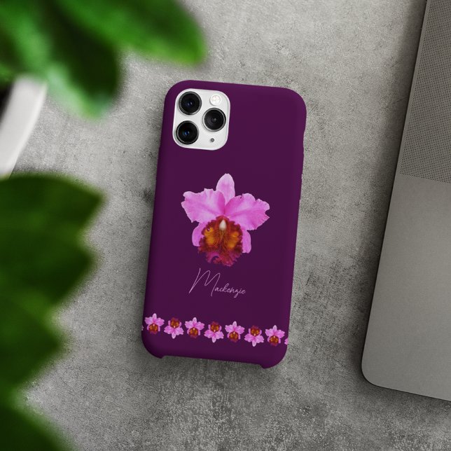 Personalisierte Cattleya Orchid Motif Drucksache Case-Mate iPhone Hülle (Von Creator hochgeladen)